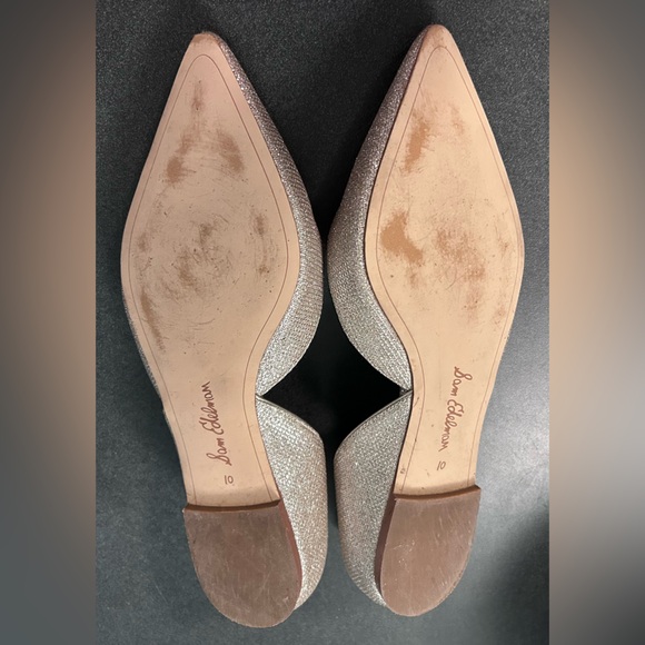 Sam Edelman Women's Rodney Silver Pointed Toe d'Orsay Flats Size 10 - Picture 8 of 8